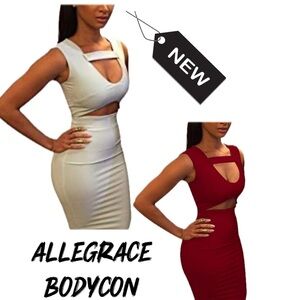 ALLEGRACE BODYCON RED or white DRESS size small